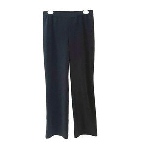 Chicos Womens Black Trouser Ankle Pants 4 Sz 0 Classic Straight Leg Pull On